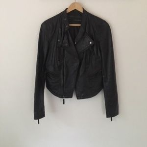 ZARA Moto Lambskin Leather Jacket Kylie Jenner